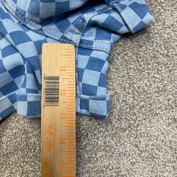 Y2K 00s streetwear grunge Checkerboard Highwaisted Corset Short sz 11 Festival - Picture 4 of 12